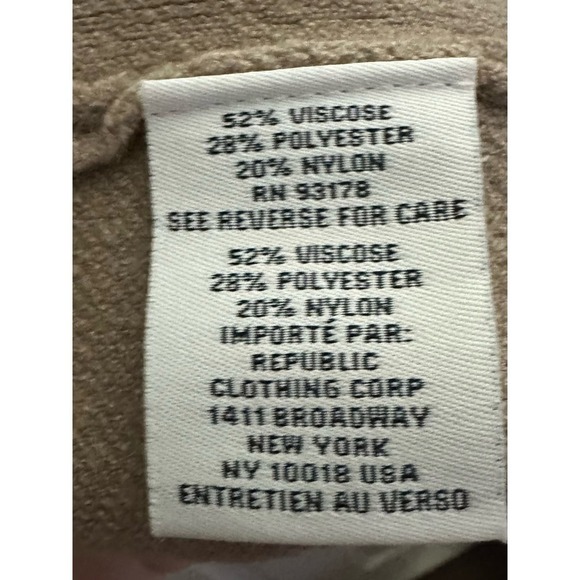 NWT MAGASCHONI Open Front Cowl Neck Fringe Cardigan - Desert Dune - 3X - Picture 4 of 4